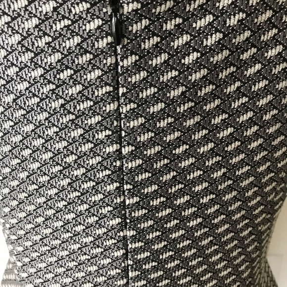 Theory Black and Gray Jacquard Trekana Fit and Flare Skater Dress, Size 2 🔴 - Picture 4 of 4